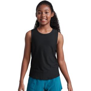 imageCRZ YOGA Girls Cloudweight Athletic Tank Tops Hip Length Crew Neck Sleeveless Teen Kids Active Casual Dance YogaBlack