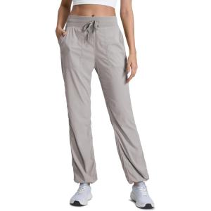 imageCRZ YOGA Lightweight Straight Leg Workout Pants for Women 28quot30quot Casual Ruched Work Gym Athletic Joggers with PocketsDark Chrome