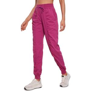 imageCRZ YOGA Lightweight Workout Joggers for Women 26quot285quot High Waisted Outdoor Running Casual Track Pants with PocketsMagenta Purple