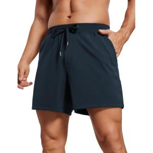 imageCRZ YOGA Mens FourWay Stretch Workout Shorts  5 Soft Durable for Casual Athletic with PocketsTrue Navy