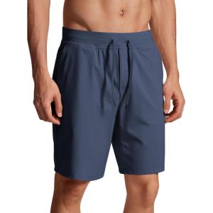 imageCRZ YOGA Mens FourWay Stretch Workout Shorts  9 Linerless Soft Durable for Casual Athletic with PocketsElectric Blue