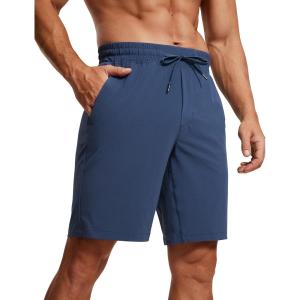 imageCRZ YOGA Mens Linerless Workout Shorts  9 Quick Dry for Running Sports Athletic Gym with PocketsElectric Blue