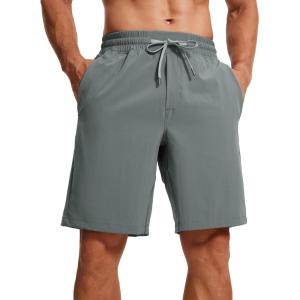 imageCRZ YOGA Mens Linerless Workout Shorts  9 Quick Dry for Running Sports Athletic Gym with PocketsGrey Sage