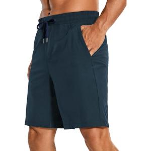 imageCRZ YOGA Mens Linerless Workout Shorts  9 Quick Dry for Running Sports Athletic Gym with PocketsInk Blue