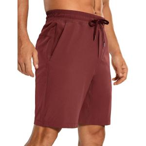 imageCRZ YOGA Mens Linerless Workout Shorts  9 Quick Dry for Running Sports Athletic Gym with PocketsSavannah