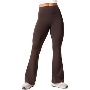 imageCRZ YOGA Secretsculpt Womens Butterlift Scrunch Butt Flare Leggings 31quot  No Front Seam High Waist Bootcut Yoga Pants BootyHot Fudge Brown