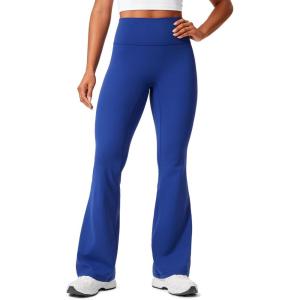 imageCRZ YOGA Secretsculpt Womens Butterlift Scrunch Butt Flare Leggings 31quot  No Front Seam High Waist Bootcut Yoga Pants BootyWaves Blue