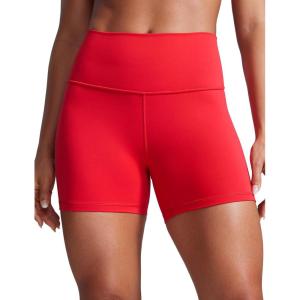imageCRZ YOGA Women Butterbreeze Athletic Biker Shorts 4 Inches  Workout Gym Running Volleyball Yoga High Waisted SpandexDeep Red