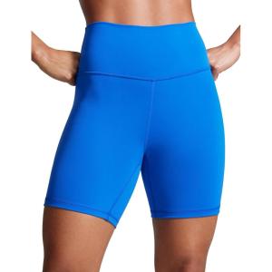 imageCRZ YOGA Women Butterbreeze Athletic Biker Shorts 6 Inches  High Waist Workout Gym Running Volleyball Yoga SpandexSparkle Blue