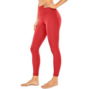 imageCRZ YOGA Women Naked Feeling Yoga Pants 25 Inches  78 High Waisted Workout LeggingsCrimson