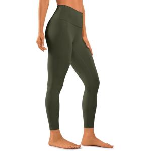 imageCRZ YOGA Women Naked Feeling Yoga Pants 25 Inches  78 High Waisted Workout LeggingsDark Olive