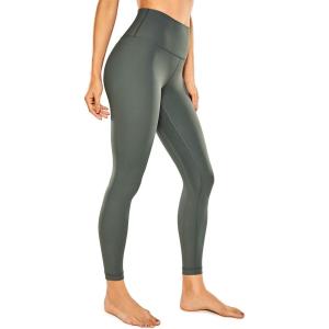 imageCRZ YOGA Women Naked Feeling Yoga Pants 25 Inches  78 High Waisted Workout LeggingsGrey Sage