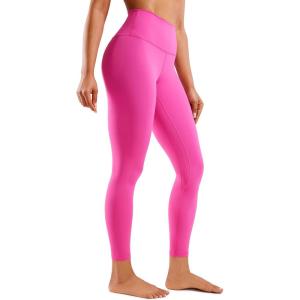 imageCRZ YOGA Women Naked Feeling Yoga Pants 25 Inches  78 High Waisted Workout LeggingsHibiscus Purple