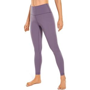 imageCRZ YOGA Women Naked Feeling Yoga Pants 25 Inches  78 High Waisted Workout LeggingsMatt Purple
