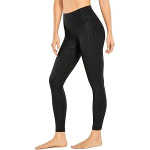 imageCRZ YOGA Women Naked Feeling Yoga Pants 25 Inches  78 High Waisted Workout LeggingsZebra Stripes Black