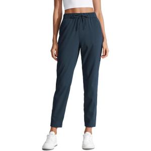 imageCRZ YOGA Womens 4Way Stretch Ankle Golf Pants 78 Casual Dress Work Athletic Travel Workout Sweatpants with PocketsTrue Navy