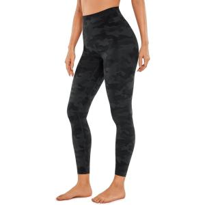 imageCRZ YOGA Womens Brushed Naked Feeling Workout Leggings 25quot  High Waisted Gym Compression Tummy Control Yoga PantsDark Grey Camouflage