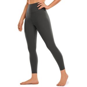 imageCRZ YOGA Womens Brushed Naked Feeling Workout Leggings 25quot  High Waisted Gym Compression Tummy Control Yoga PantsInk Gray