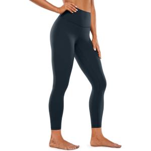 imageCRZ YOGA Womens Brushed Naked Feeling Workout Leggings 25quot  High Waisted Gym Compression Tummy Control Yoga PantsTrue Navy
