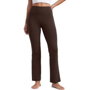 imageCRZ YOGA Womens Butterluxe High Waist Flare Pants 29quot  305quot  32quot  335quot  Yoga Bootcut Wide Leg with Pocket LoungeHot Fudge Brown