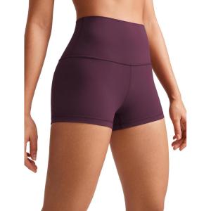 imageCRZ YOGA Womens Butterluxe High Waisted Biker Shorts 25 Inches  Yoga Workout Spandex Running Volleyball BootyDeep Purple