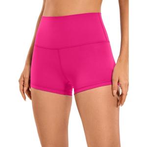 imageCRZ YOGA Womens Butterluxe High Waisted Biker Shorts 25 Inches  Yoga Workout Spandex Running Volleyball BootyGranita Pink