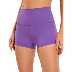 imageCRZ YOGA Womens Butterluxe High Waisted Biker Shorts 25 Inches  Yoga Workout Spandex Running Volleyball BootyRoyal Lilac