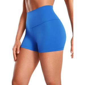 imageCRZ YOGA Womens Butterluxe High Waisted Biker Shorts 25 Inches  Yoga Workout Spandex Running Volleyball BootySparkle Blue