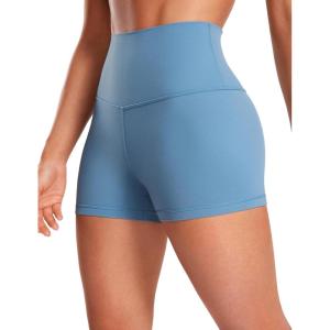 imageCRZ YOGA Womens Butterluxe High Waisted Biker Shorts 25 Inches  Yoga Workout Spandex Running Volleyball BootyUniverse Blue