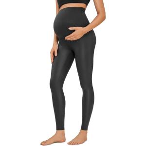 imageCRZ YOGA Womens Butterluxe Maternity Leggings Over The Belly 28quot  Workout Activewear Yoga Pregnancy Pants Buttery SoftBlack Classic