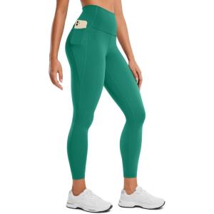 imageCRZ YOGA Womens Butterluxe Workout Leggings 25 Inches  High Waisted Gym Yoga Pants with Pockets Buttery SoftCascadia Green