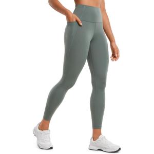 imageCRZ YOGA Womens Butterluxe Workout Leggings 25 Inches  High Waisted Gym Yoga Pants with Pockets Buttery SoftGrey Sage