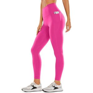 imageCRZ YOGA Womens Butterluxe Workout Leggings 25 Inches  High Waisted Gym Yoga Pants with Pockets Buttery SoftHibiscus Purple