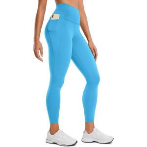imageCRZ YOGA Womens Butterluxe Workout Leggings 25 Inches  High Waisted Gym Yoga Pants with Pockets Buttery SoftKayak Blue