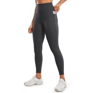 imageCRZ YOGA Womens Butterluxe Workout Leggings 25 Inches  High Waisted Gym Yoga Pants with Pockets Buttery SoftMysterious Grey