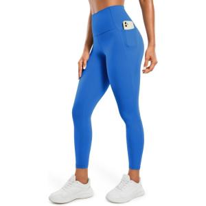 imageCRZ YOGA Womens Butterluxe Workout Leggings 25 Inches  High Waisted Gym Yoga Pants with Pockets Buttery SoftSparkle Blue