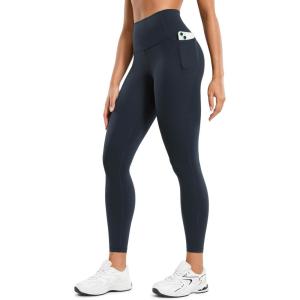 imageCRZ YOGA Womens Butterluxe Workout Leggings 25 Inches  High Waisted Gym Yoga Pants with Pockets Buttery SoftTrue Navy
