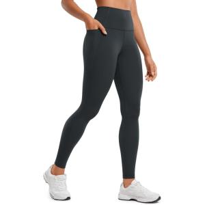 imageCRZ YOGA Womens Butterluxe Workout Leggings 28 Inches  High Waisted Gym Yoga Pants with Pockets Running Buttery SoftMelanite
