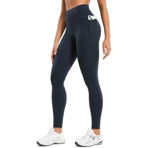 imageCRZ YOGA Womens Butterluxe Workout Leggings 28 Inches  High Waisted Gym Yoga Pants with Pockets Running Buttery SoftTrue Navy