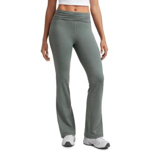 imageCRZ YOGA Womens Cloud Jersey Foldover Waist Flare Pants 31quot  Yoga High Waisted Bootcut Lounge CasualGrey Sage