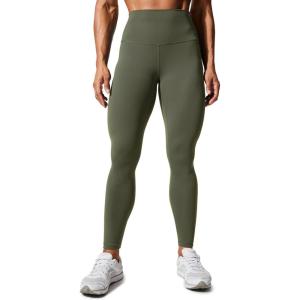 imageCRZ YOGA Womens Hugged Feeling Compression Leggings 28 Inches  High Waist Thick Tummy Control Workout PantsOlive Green