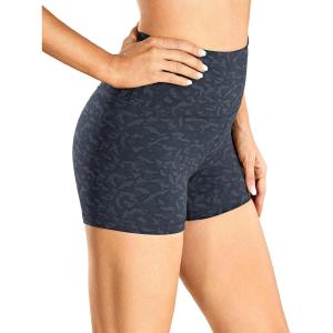 imageCRZ YOGA Womens Naked Feeling Biker Shorts  3 Inches High Waisted Yoga Workout Running SpandexLeopard Multi 2