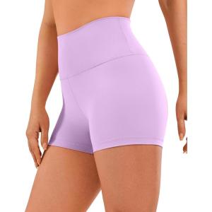 imageCRZ YOGA Womens Naked Feeling Biker Shorts  3 Inches High Waisted Yoga Workout Running SpandexLilac