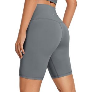 imageCRZ YOGA Womens Naked Feeling Biker Shorts  8 Inches High Waisted Yoga Workout Gym Running SpandexDark Carbon