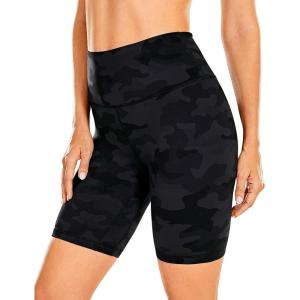 imageCRZ YOGA Womens Naked Feeling Biker Shorts  8 Inches High Waisted Yoga Workout Gym Running SpandexDark Grey Camouflage
