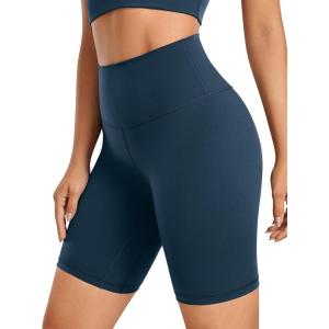 imageCRZ YOGA Womens Naked Feeling Biker Shorts  8 Inches High Waisted Yoga Workout Gym Running SpandexFrench Navy