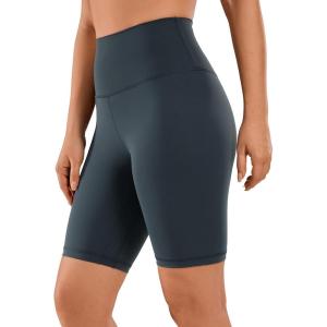 imageCRZ YOGA Womens Naked Feeling Biker Shorts  8 Inches High Waisted Yoga Workout Gym Running SpandexMelanite