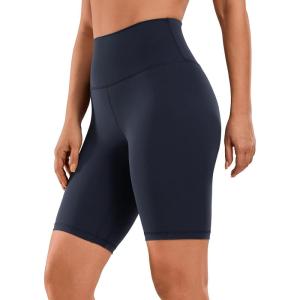 imageCRZ YOGA Womens Naked Feeling Biker Shorts  8 Inches High Waisted Yoga Workout Gym Running SpandexNavy