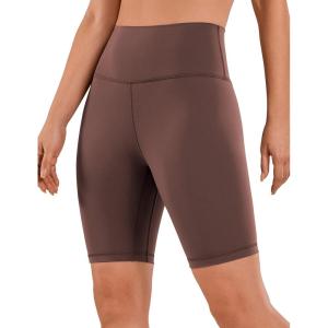 imageCRZ YOGA Womens Naked Feeling Biker Shorts  8 Inches High Waisted Yoga Workout Gym Running SpandexTaupe