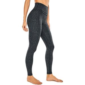 imageCRZ YOGA Womens Naked Feeling I Workout Leggings 28 Inches  High Waisted FullLength Yoga PantsLeopard Printed 1
